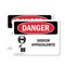 Signmission Sodium Hypochlorite Danger Sign, Plastic, 10in W x 7in L, 2PK OS-2PACK-DS-P-710-L-1935 - alternate 1